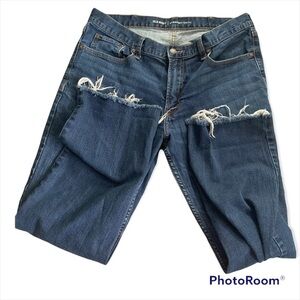 Old Navy Straight Leg Jeans Raw Hem